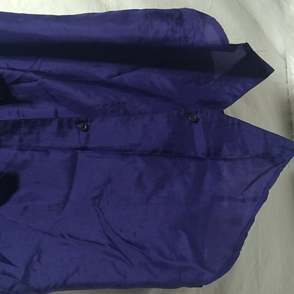 Vintage Jarama Purple Silk 💜 Top Sz.S Like New Condition (X-52 CRATE) - Picture 3 of 9